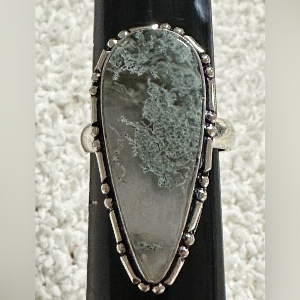NEW MOSS AGATE RING